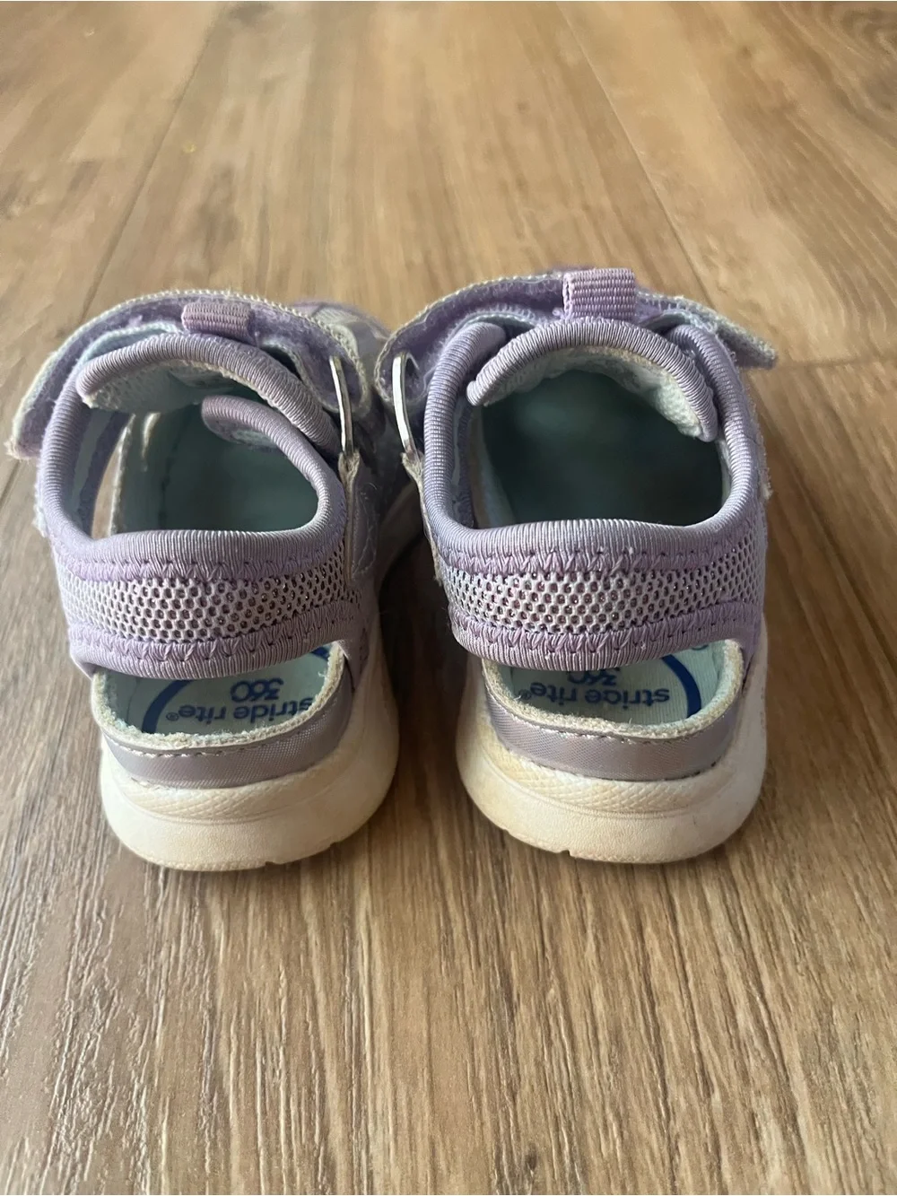 Stride Rite Purple with sparkle Sneakers and White Bow Sandals size 5t